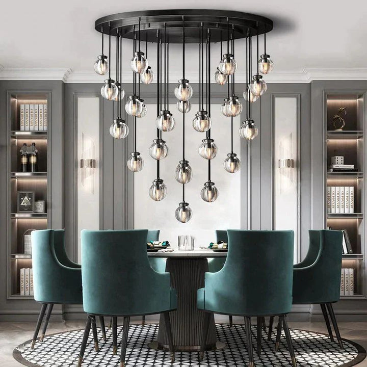 Popular Pearl Ball Round Chandelier 48"D