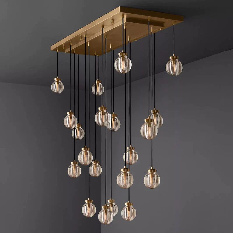 Popular Pearl Rectangle Chandelier 54"