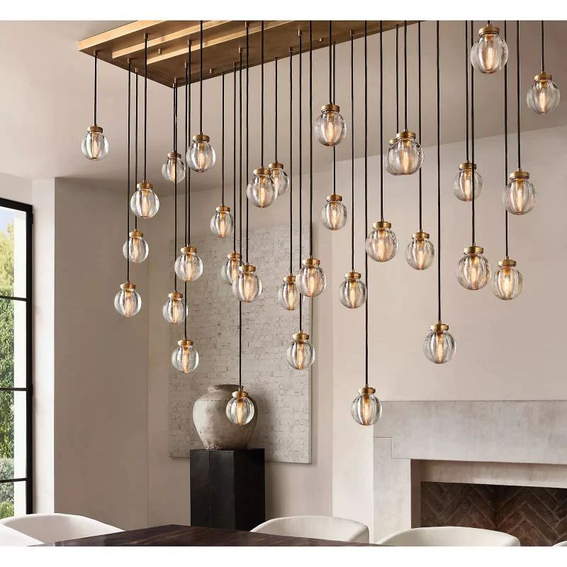 Popular Pearl Rectangle Chandelier 54"
