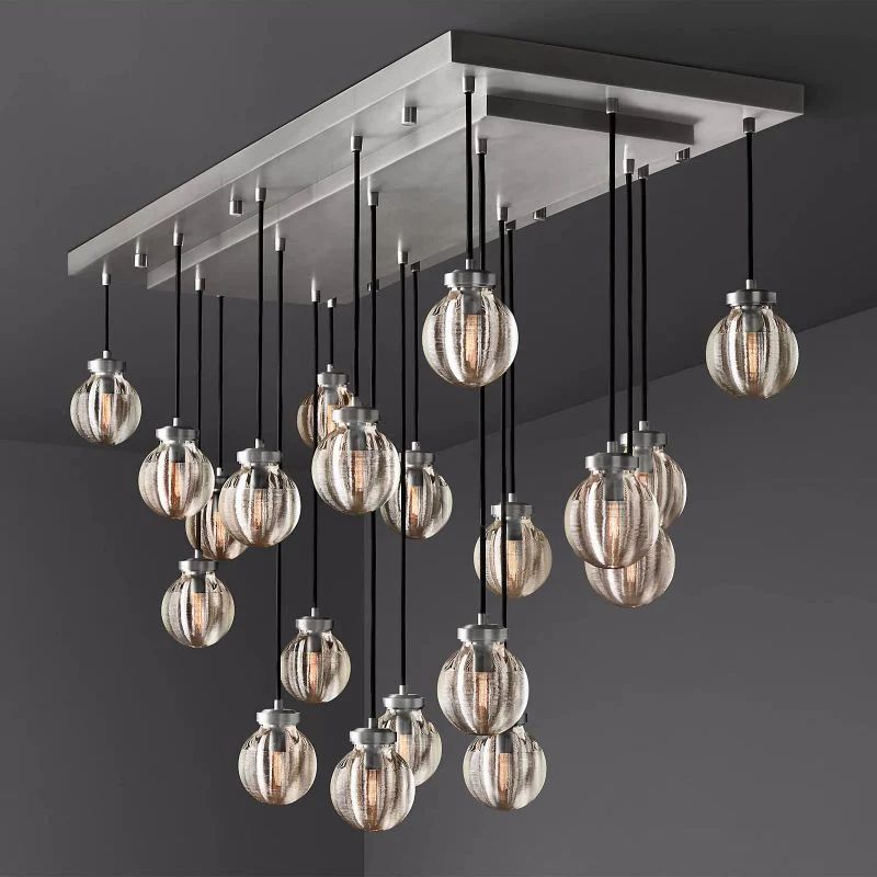 Popular Pearl Rectangle Chandelier 54"