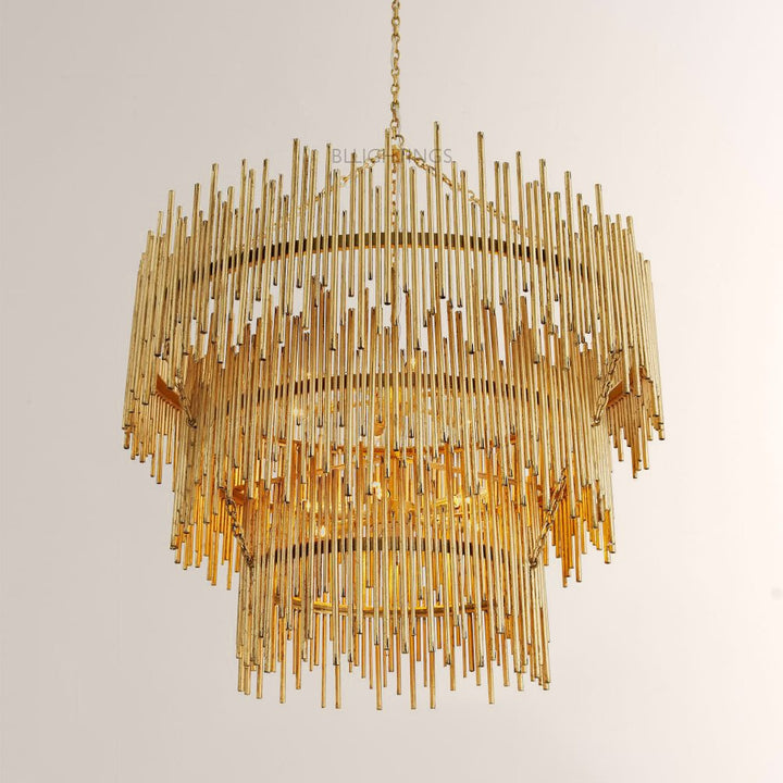 Prertcia Three Tiered Round Chandelier 35"