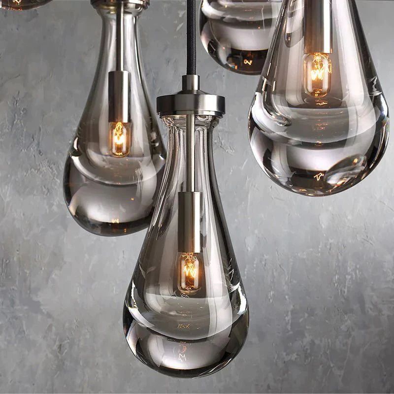 Raindrop Rectangular Dining Room Chandelier 54"