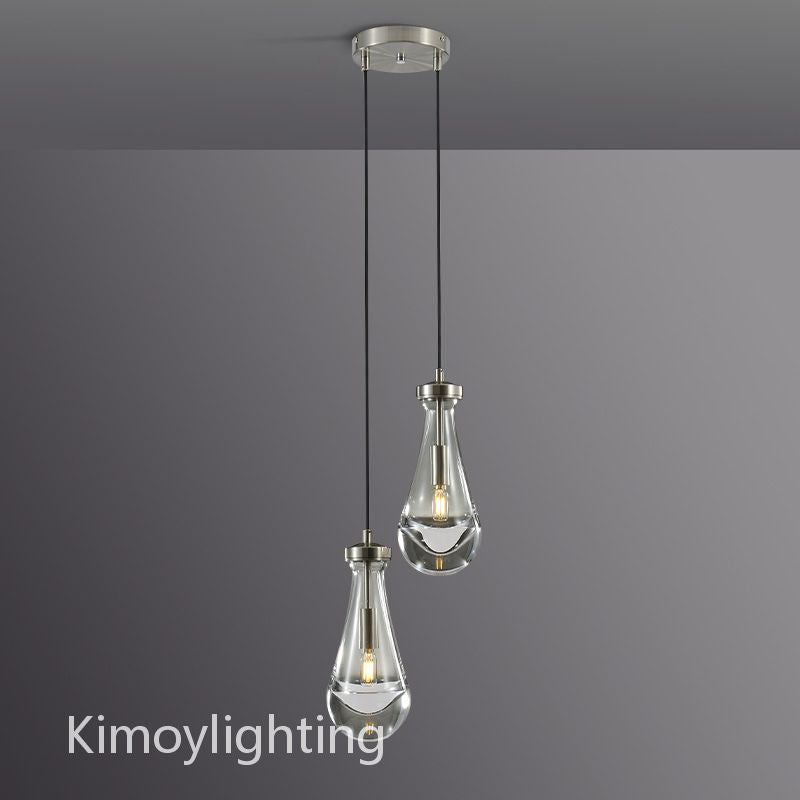 Raindrop Round Chandelier 2 Lights 5"D