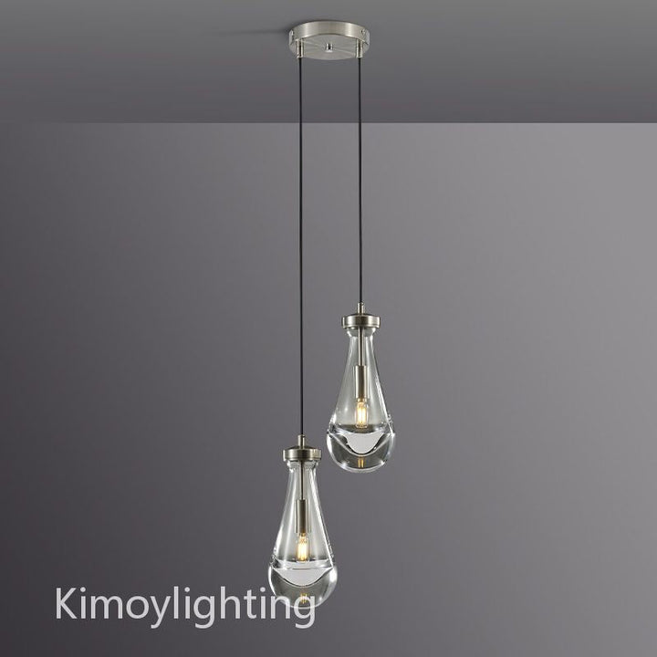 Raindrop Round Chandelier 2 Lights 5"D