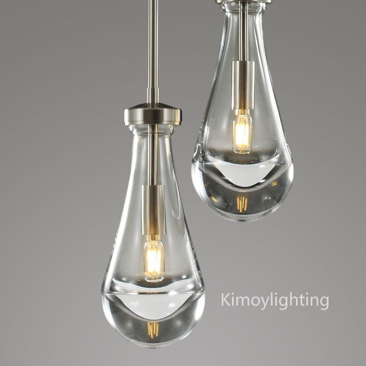 Raindrop Round Chandelier 2 Lights 5"D