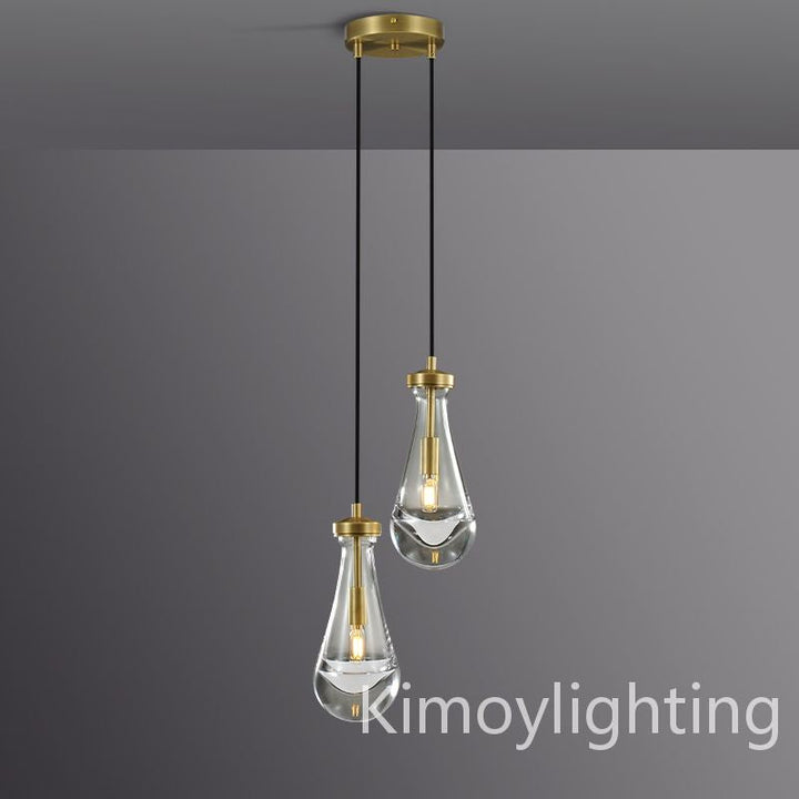 Raindrop Round Chandelier 2 Lights 5"D