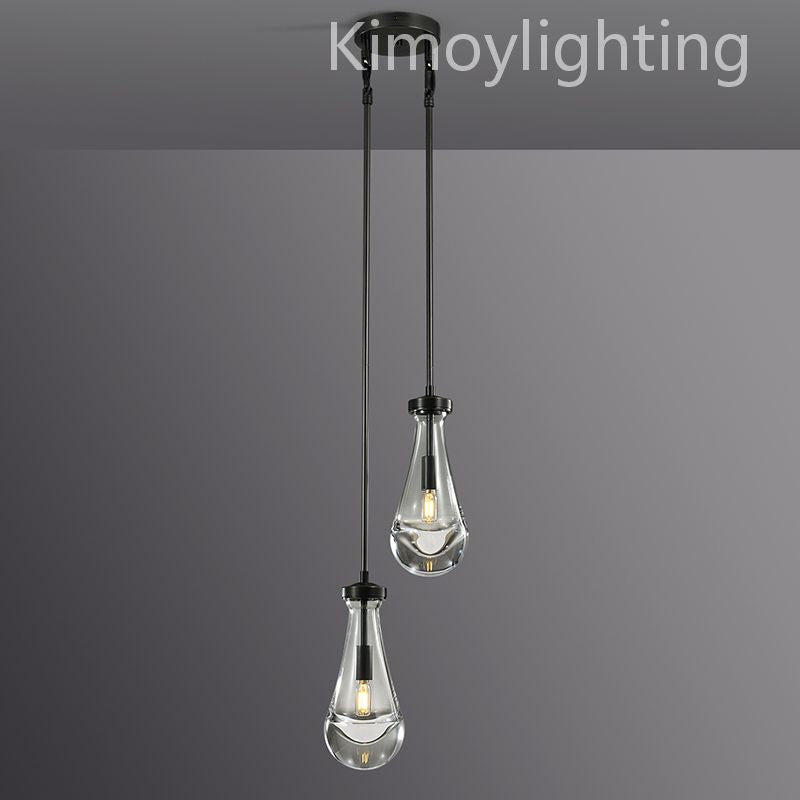 Raindrop Round Chandelier 2 Lights 5"D