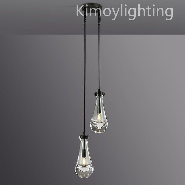 Raindrop Round Chandelier 2 Lights 5"D