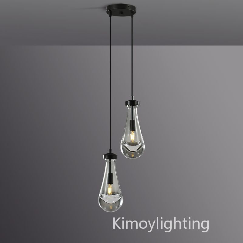 Raindrop Round Chandelier 2 Lights 5"D