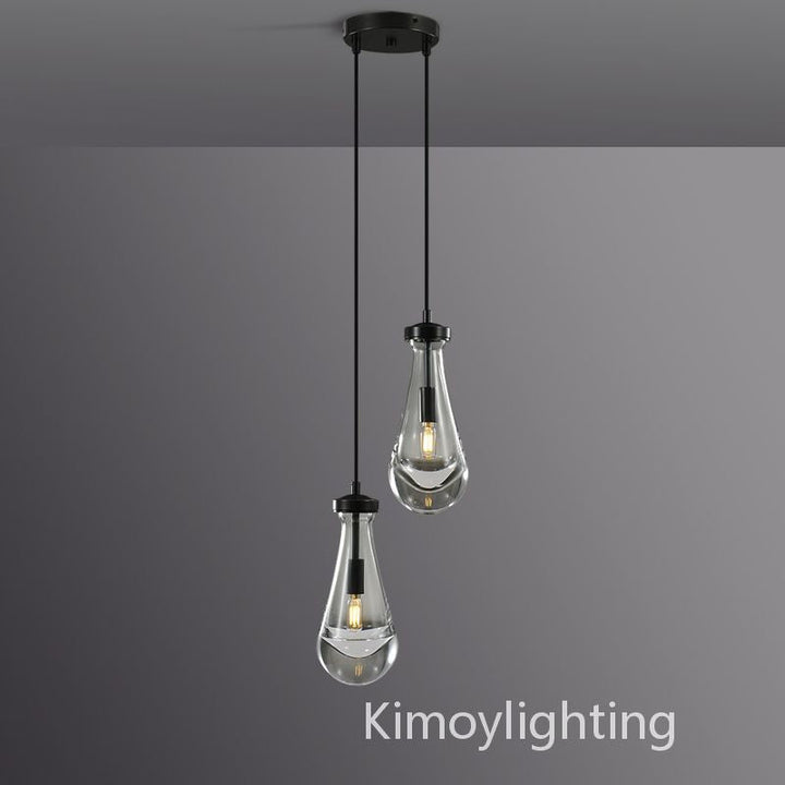 Raindrop Round Chandelier 2 Lights 5"D