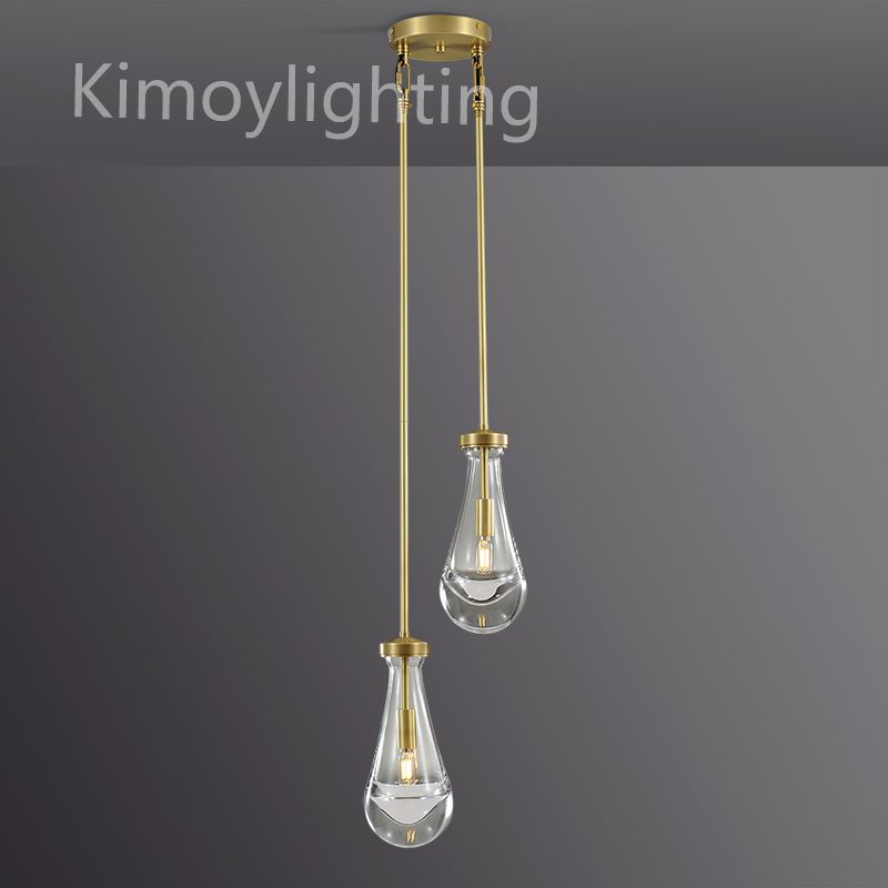 Raindrop Round Chandelier 2 Lights 5"D