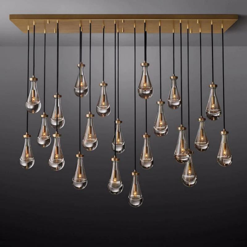 Raindrop Rectangle Chandelier D72"