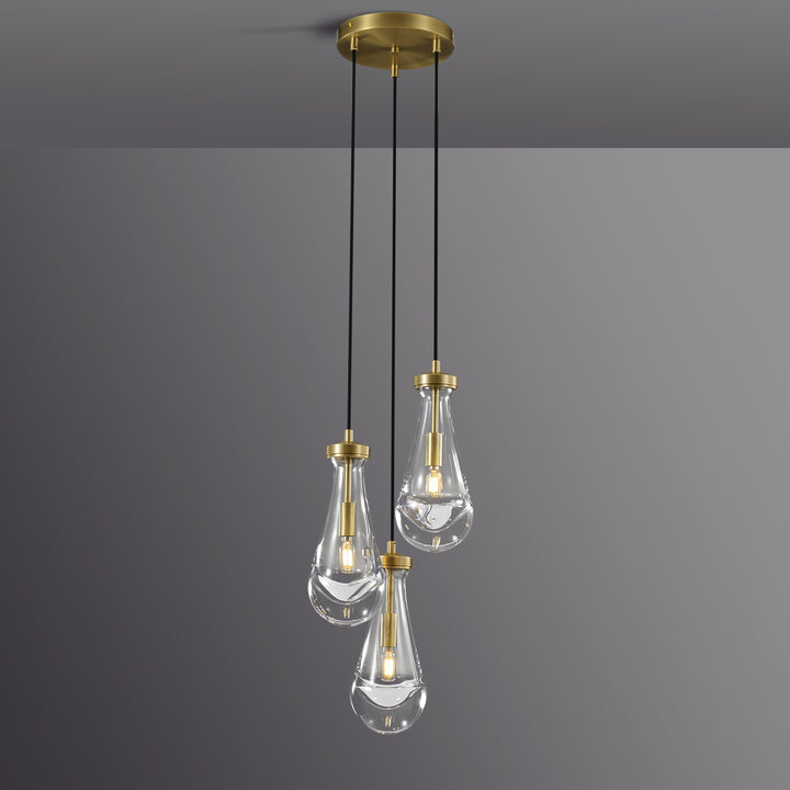 Raindrop Round Chandelier 8"