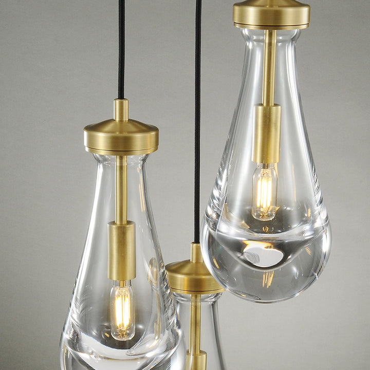 Raindrop Round Chandelier 8"