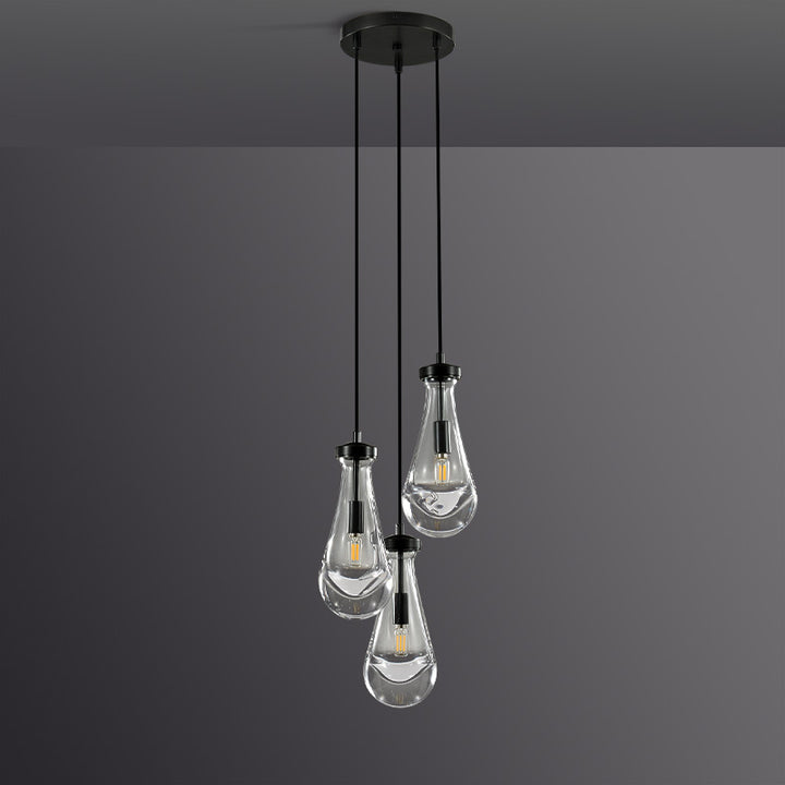 Raindrop Round Chandelier 8"