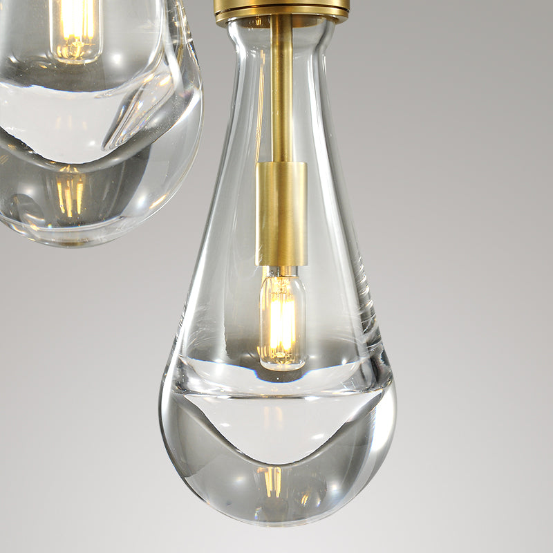 Raindrop Round Chandelier 8"