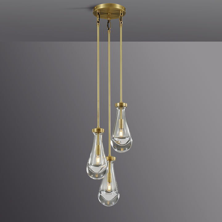 Raindrop Round Chandelier 8"