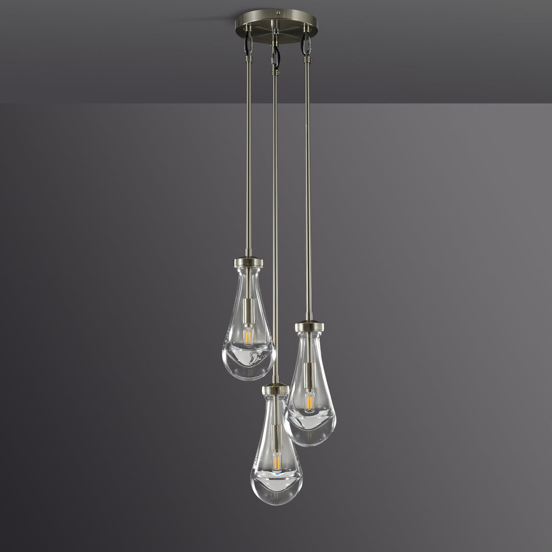 Raindrop Round Chandelier 8"