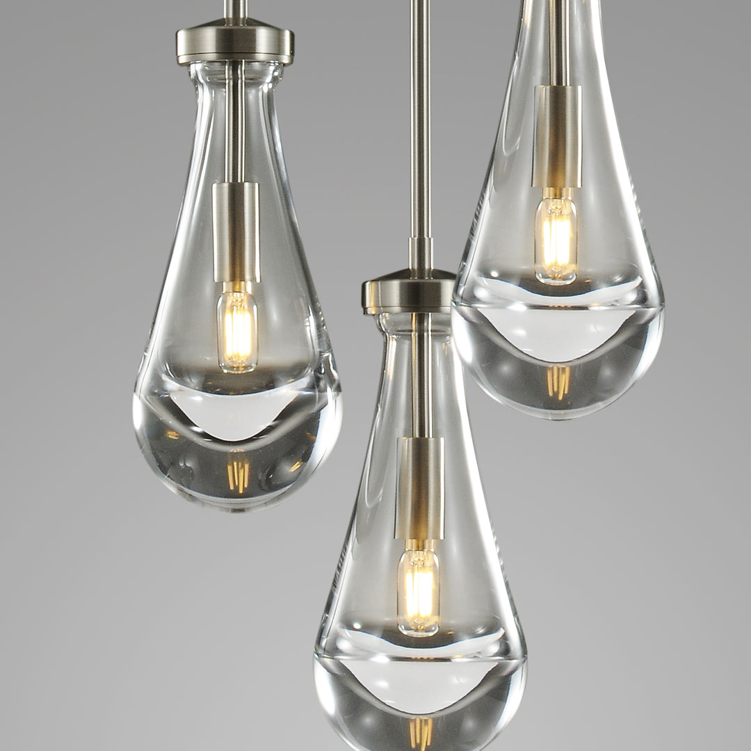 Raindrop Round Chandelier 8"