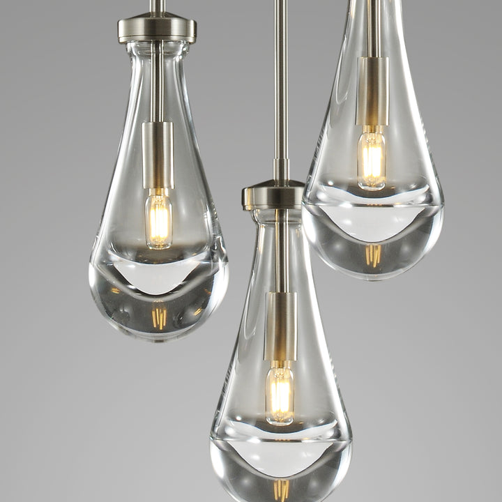 Raindrop Round Chandelier 8"