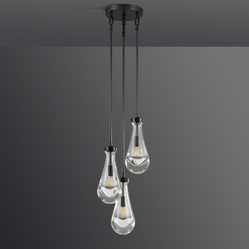 Raindrop Round Chandelier 8"