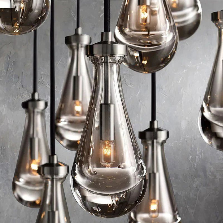 Raindrop Round Chandelier Light D36"