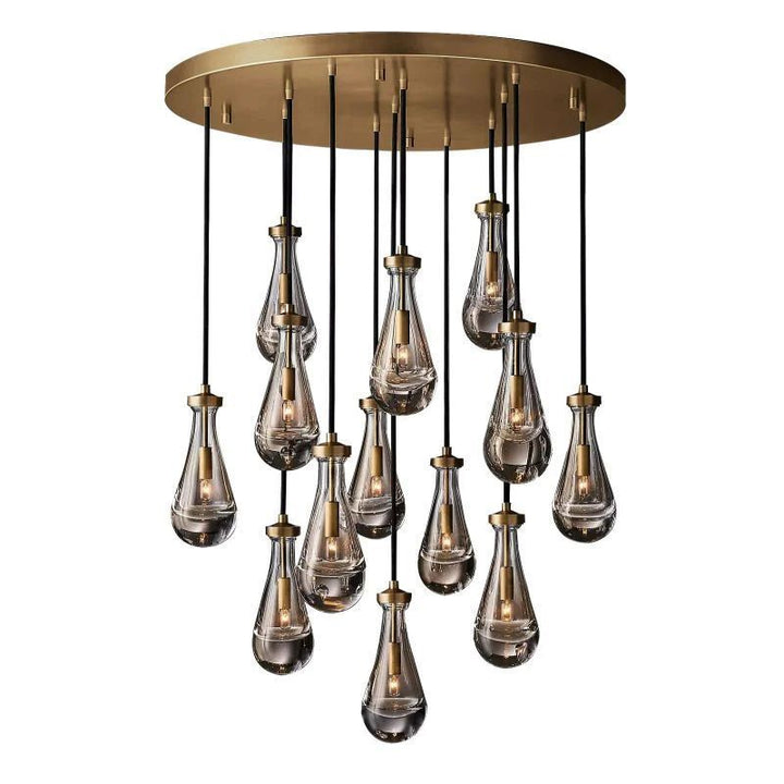 Raindrop Round Chandelier Light D36"