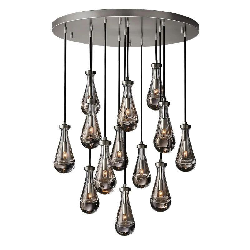Raindrop Round Chandelier Light D36"