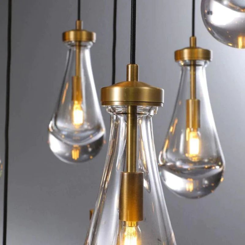 Raindrop Round Chandelier Light D36"