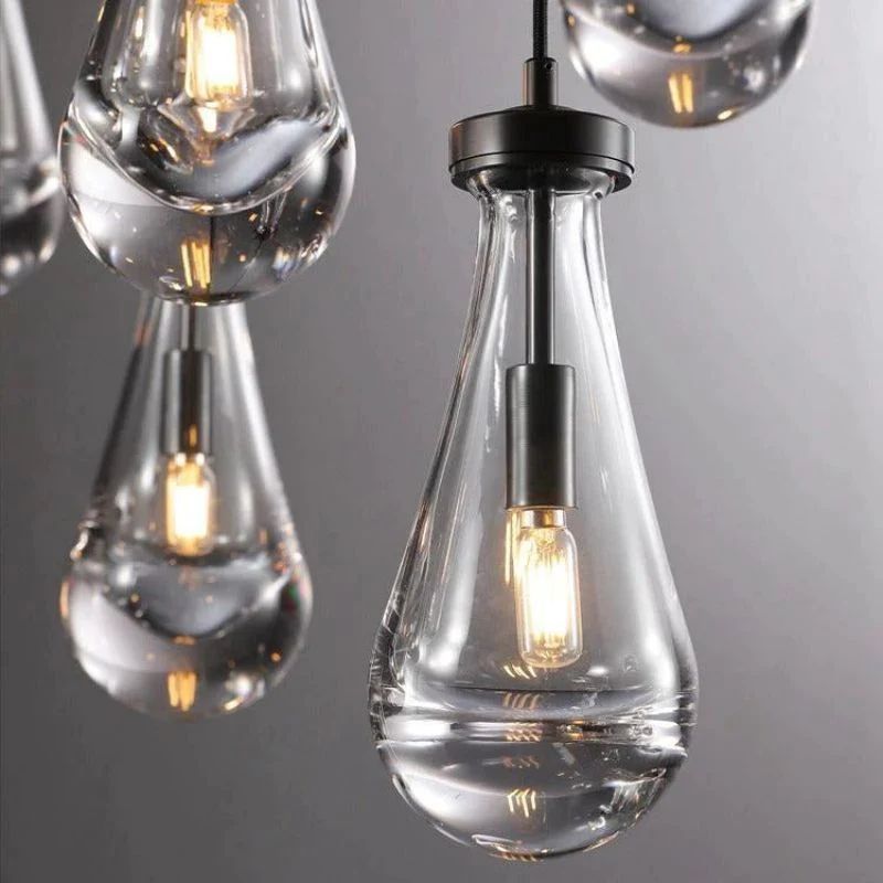 Raindrop Round Chandelier Light D36"
