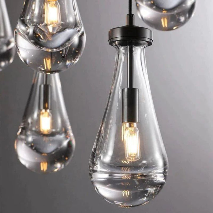 Raindrop Round Chandelier Light D36"