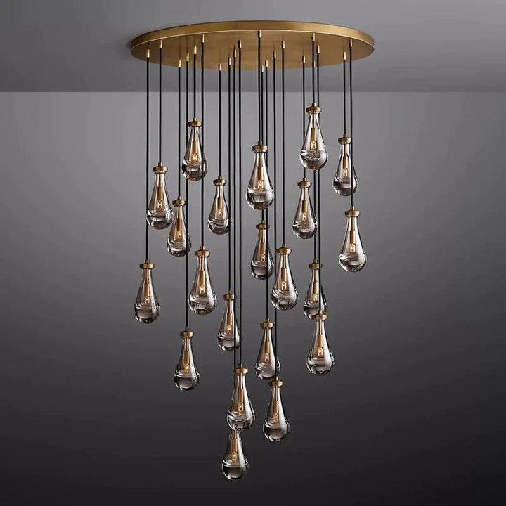Raindrop Round Chandelier Light D47"