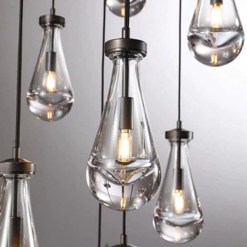 Raindrop Round Chandelier Light D47"