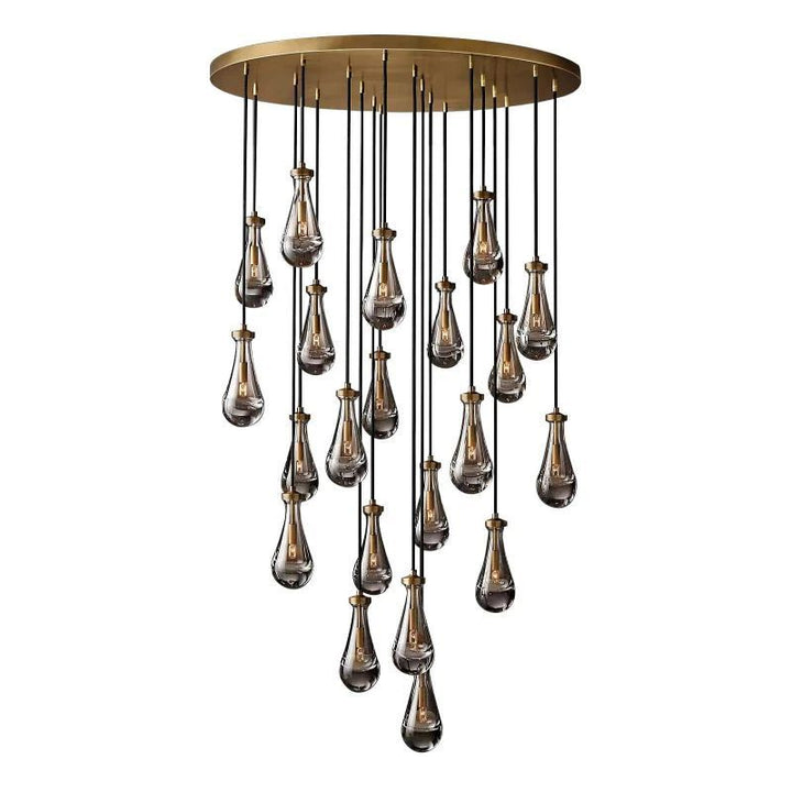 Raindrop Round Chandelier Light D47"