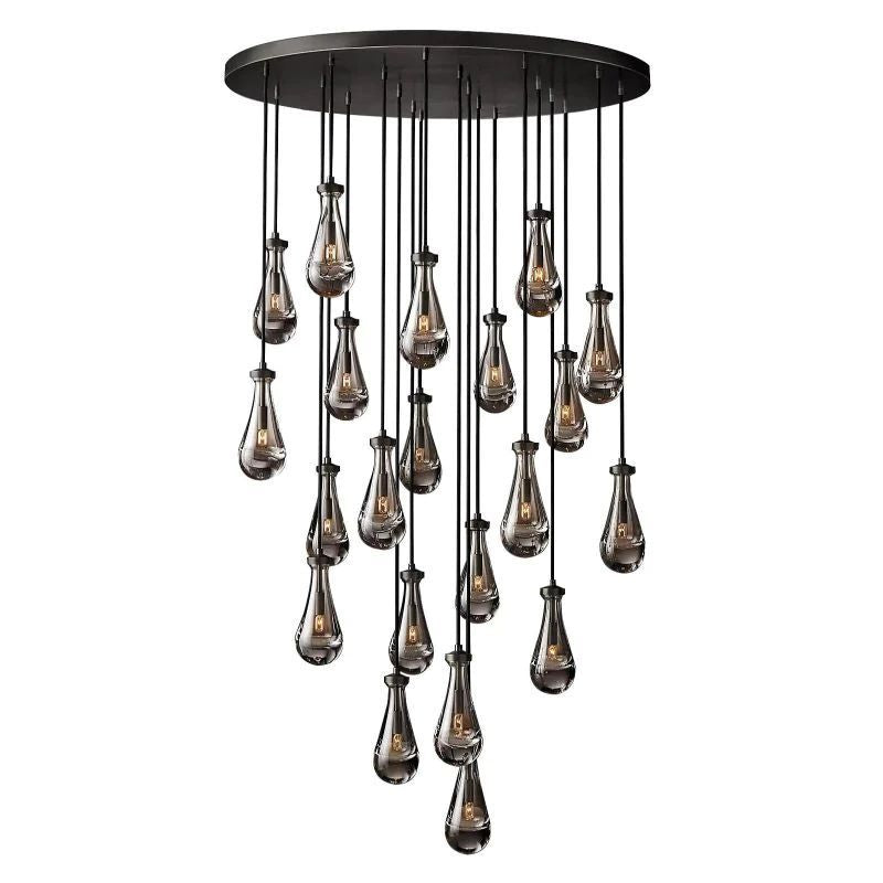 Raindrop Round Chandelier Light D47"