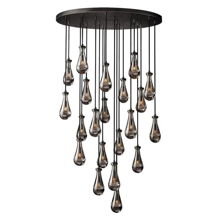 Raindrop Round Chandelier Light D47"