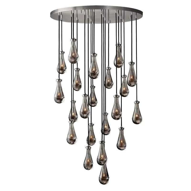 Raindrop Round Chandelier Light D47"