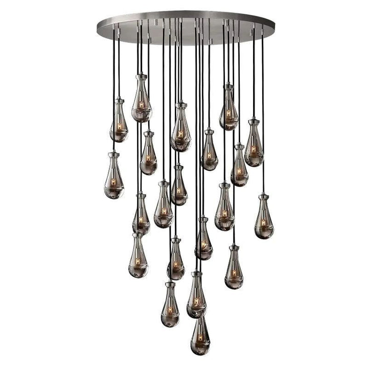 Raindrop Round Chandelier Light D47"