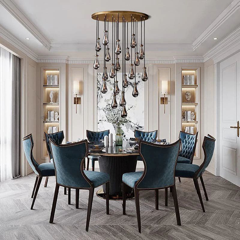 Raindrop Round Chandelier Light D47"