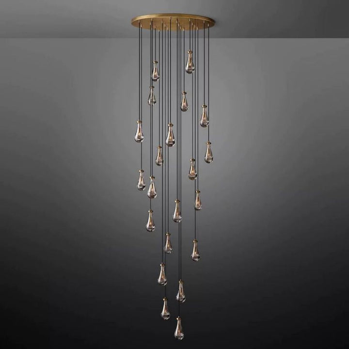 Raindrop Round Chandelier Light D47"