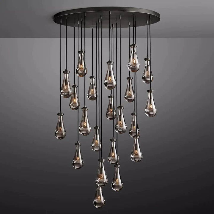 Raindrop Round Chandelier Light D47"