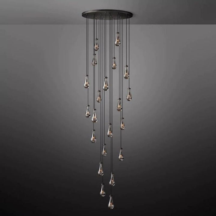 Raindrop Round Chandelier Light D47"