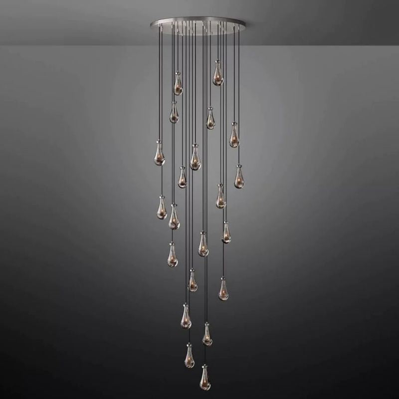 Raindrop Round Chandelier Light D47"
