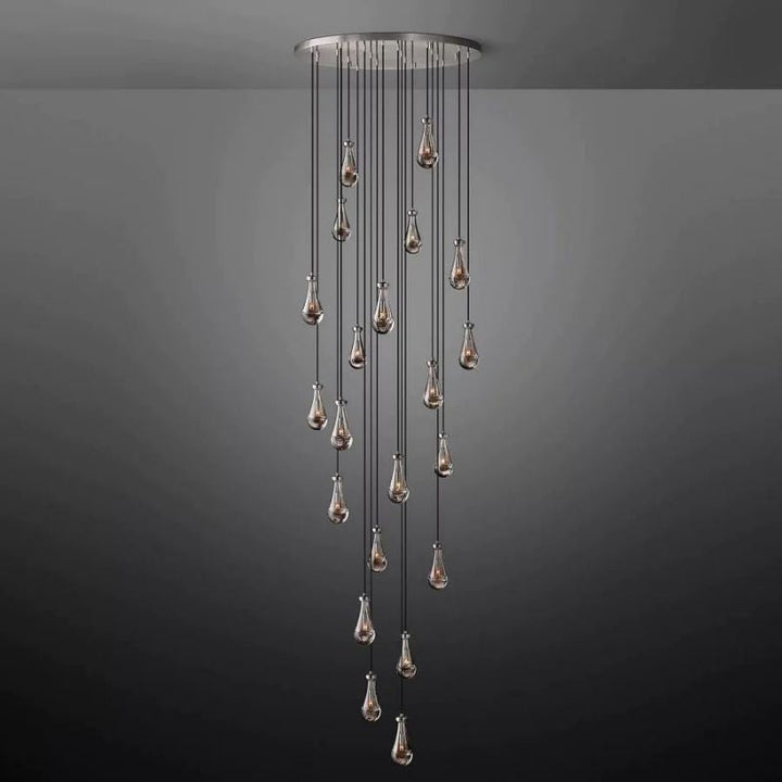 Raindrop Round Chandelier Light D47"