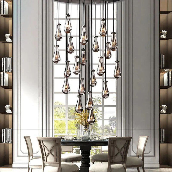 Raindrop Round Chandelier Light D47"