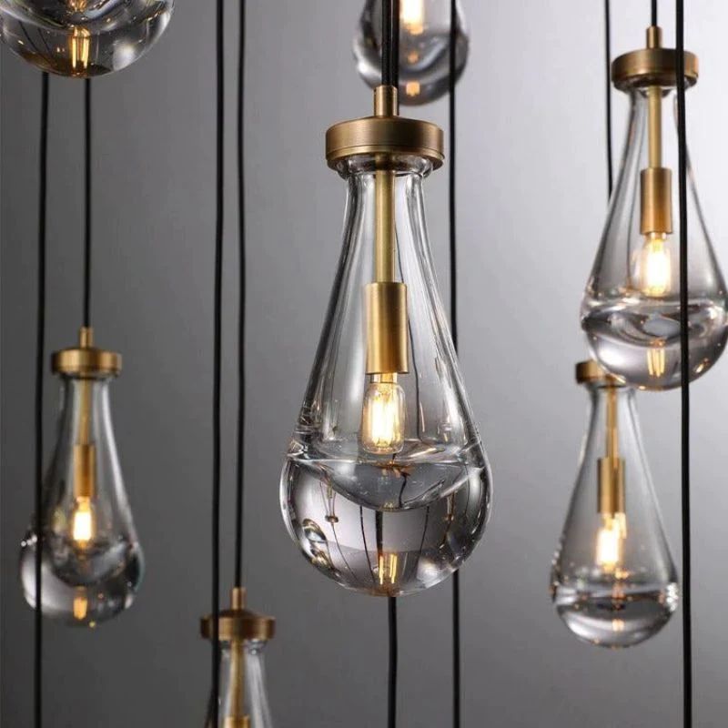 Raindrop Round Chandelier Light D47"