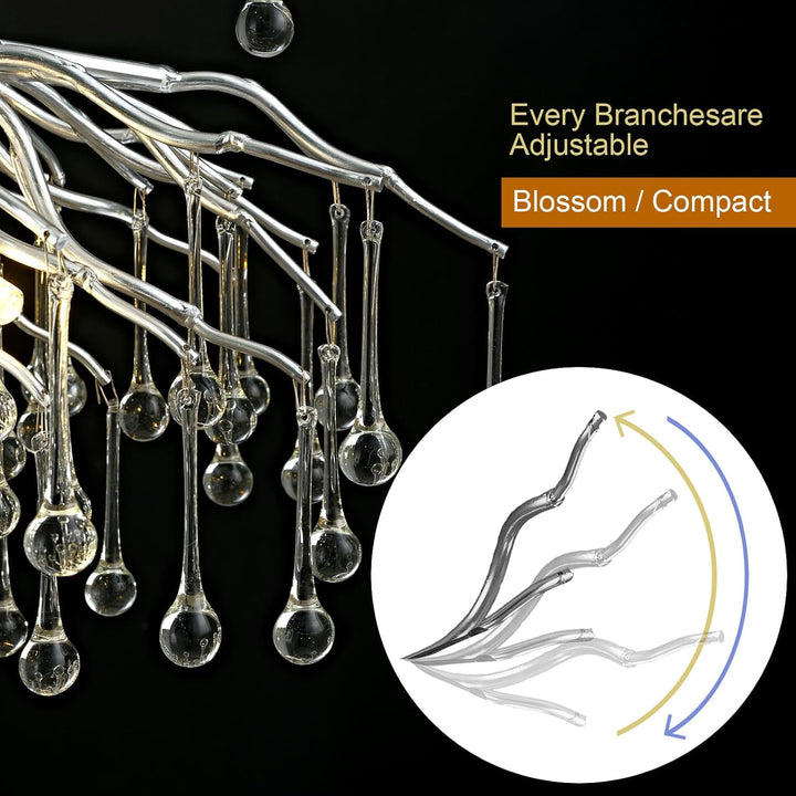 Raindrop Tree Branch Chandelier