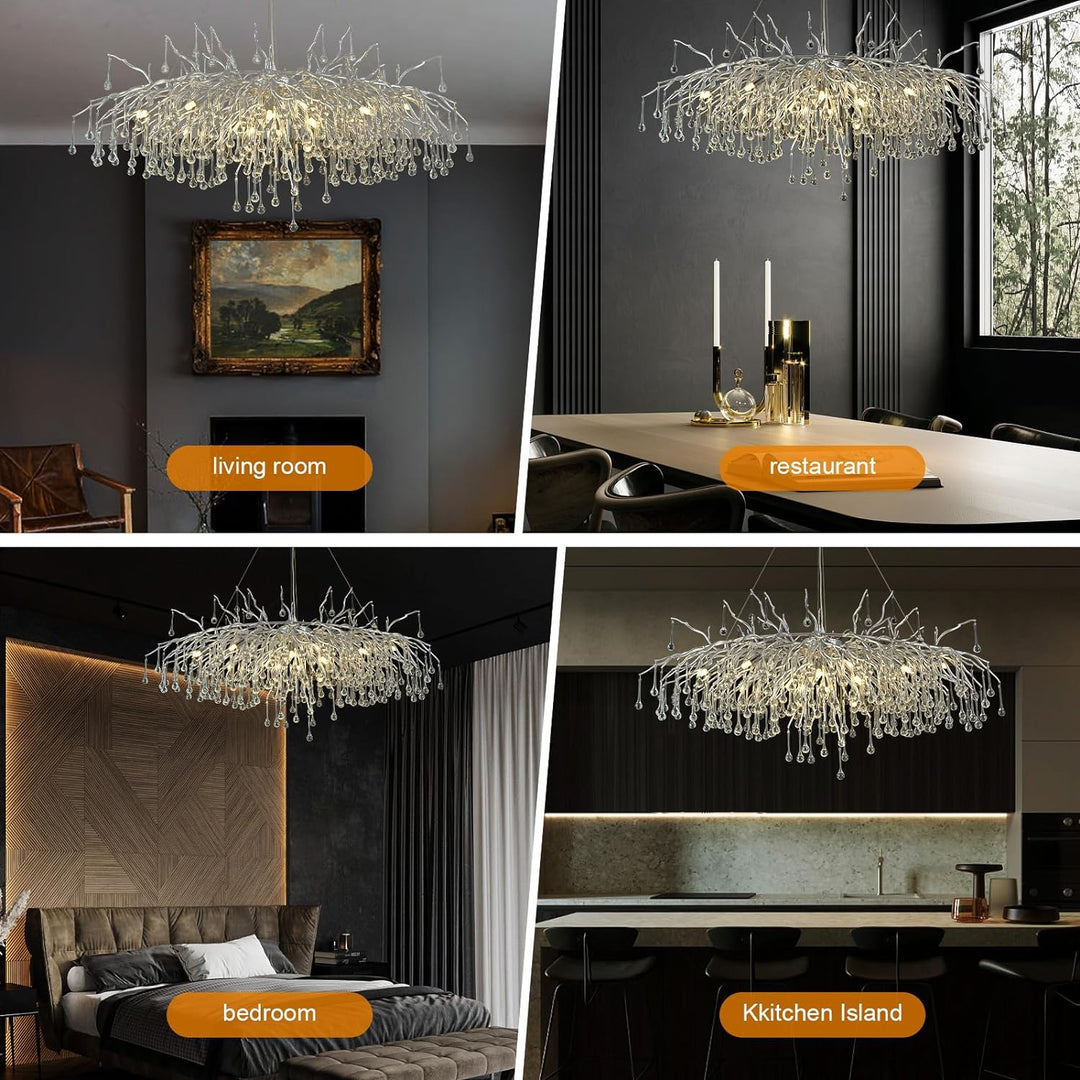 Raindrop Tree Branch Chandelier