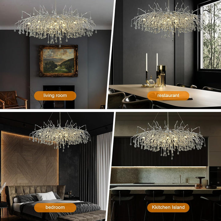 Raindrop Tree Branch Chandelier