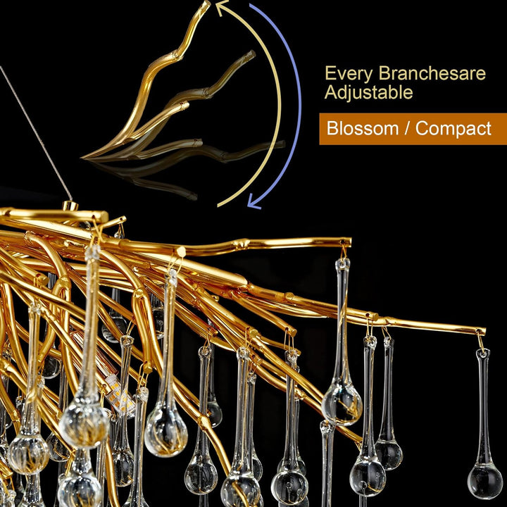 Raindrop Tree Branch Chandelier